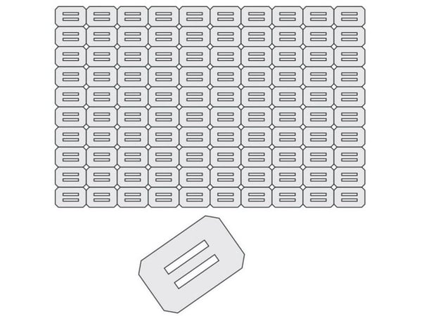 EXTRON Modellbau Patenthængsel Rektangulær Fleece (L x B) 17 mm x 10 mm 120 stk