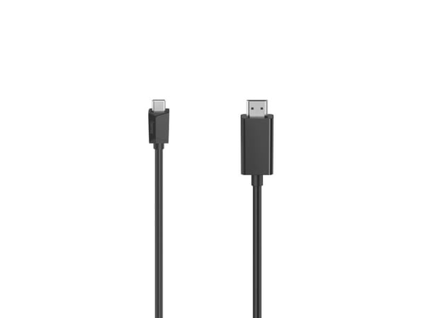 Hama 00200718, 1,5 m, USB C, HDMI-tyyppi A (vakio), Musta