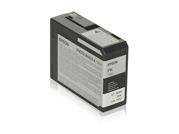 Epson Yksittäispakkaus, valokuvamusta T580100, Väripohjainen muste, 80 ml, 1 kpl