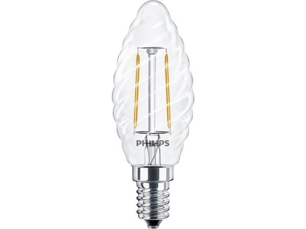 Philips CorePro - LED-filamentlyspære - form: ST35 - klar finish - E14 - 2 W (ekvivalent 25 W) - klasse E - varmt hvitt lys - 2700 K