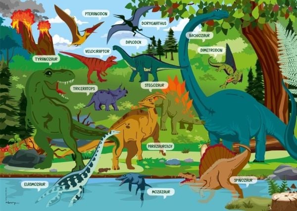 HENRY Skrivbordsunderlägg - Dinosaurier