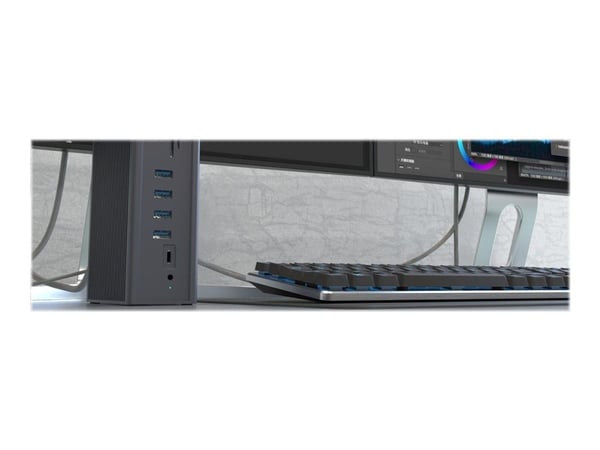 ICY BOX IB-DK2262AC - Dokkingstasjon - USB-C - 2 x HDMI, VGA - 1GbE - 65 watt - Europa