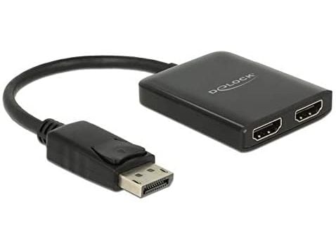 Delock DisplayPort 1.4 Splitter 1 x DisplayPort to 2 x HDMI MST - Video/lyd-splitter - 2 x HDMI - stasjonær