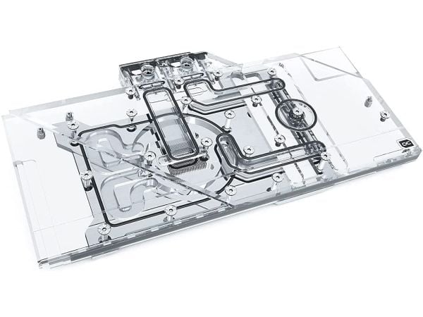 Alphacool Eisblock Aurora Acryl GPX-A, Vannblokk + kjøleribbe, Sort, Gjennomsiktig, MSI Radeon RX 6800 Gaming X Trio, MSI Radeon RX 6800 XT Gaming ...