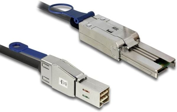 Delock - SAS ekstern kabel - SAS 6Gbit/s - 26-pin 4x Shielded Mini MultiLane SAS (SFF-8088) (hann) til 36-pins 4x skjermet Mini MultiLane (hann) - 2 m