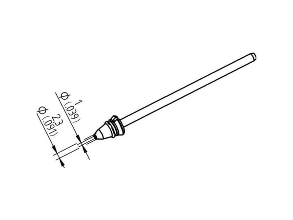 Ersa 0742ED1023H/SB loddespiss konisk, spisslengde 79,25 mm, 1 stk