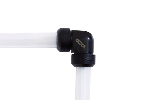 Alphacool 17444, Sort, Passende, Væske, Messing, 3/8", 90°
