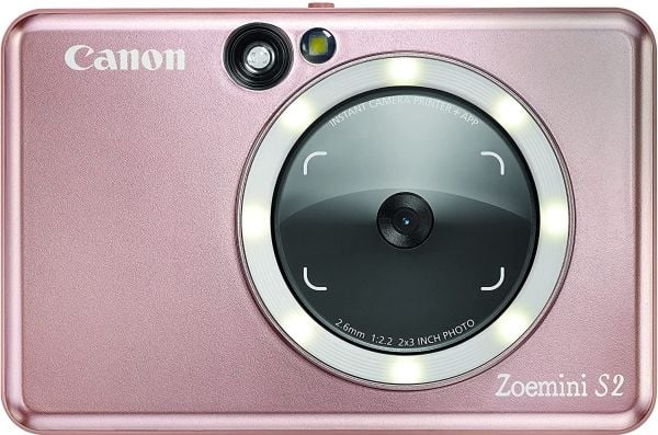 Canon Zoemini S2 - Digitalkamera - kompakt med øyeblikkelig bildeskriver - 8.0 MP - Bluetooth, NFC - rosagull