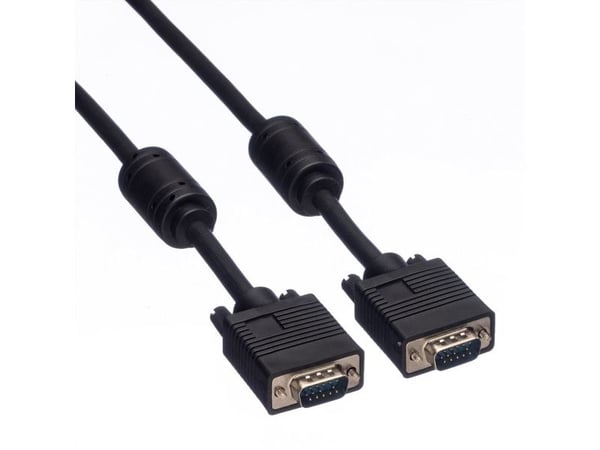 Rotronic 6m HD15, 6 m, VGA (D-Sub), VGA (D-Sub), Svart, Hankjønn/hankjønn