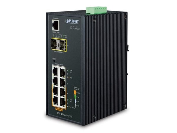 PLANET IGS-5225-4UP1T2S, Håndtert, L2+, Gigabit Ethernet (10/100/1000), Full tosidig, Strøm over Ethernet (PoE), Kan monteres på vegg