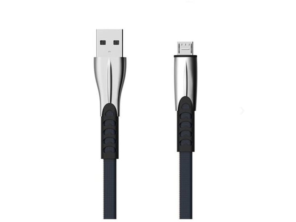 SOMOSTEL CABLE USB TYP-C 2.4A BLUE 2400MAH QUICK CHARGER QC 3.0 1M POWERLINE METAL PLUGS BW02