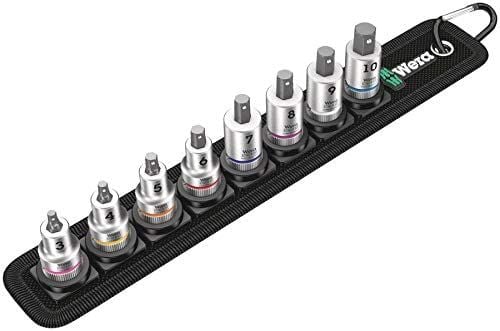 Wera - Hylssats - 8 delar - 3/8" - hex-plus - längd: 35 mm, 38.5 mm