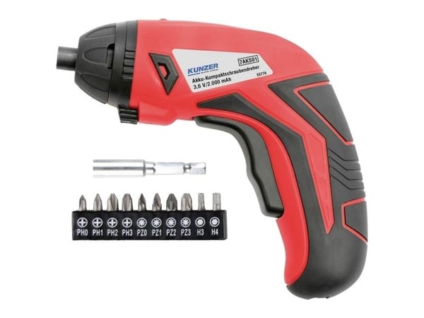 Kunzer 7AKS01 batteridrevet skrumaskin 3,6 V 2000 mAh litium