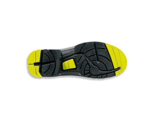 Uvex 85142, Unisex, Voksen, Vernesko, Limefarget, Svart, P, S1, ESD, SRC, Hurtigsnører
