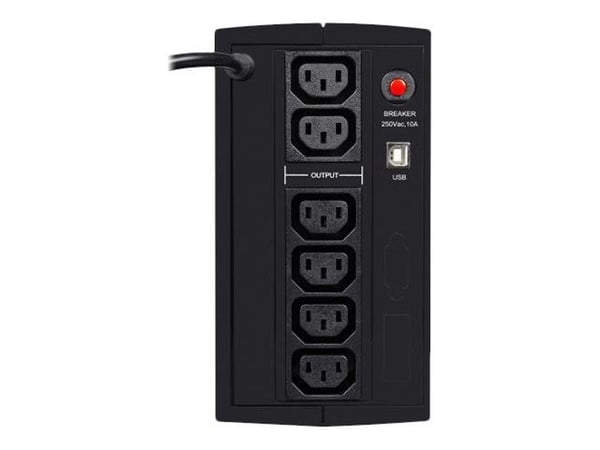 EVER DUO 850 AVR USB - UPS - AC 230 V - 550 watt - 850 VA - enkeltfase - 2 x batteri - blysyre - 5 Ah - USB - utgangskontakter: 6
