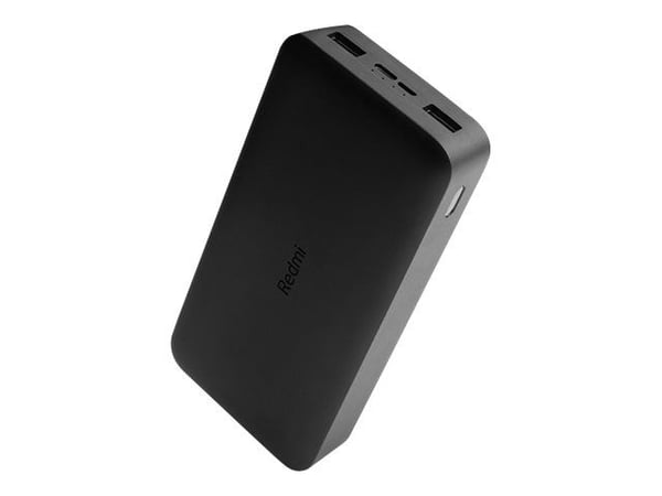 Xiaomi Redmi - Strømbank - 20000 mAh - 74 Wh - 18 watt - 3.6 A - Fast Charge - 2 utgangskontakter (USB) - svart