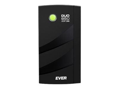 EVER DUO 850 AVR USB - UPS - AC 230 V - 550 watt - 850 VA - enkeltfase - 2 x batteri - blysyre - 5 Ah - USB - utgangskontakter: 6