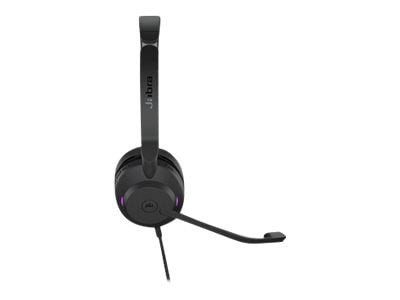 Jabra Evolve2 30 MS Stereo - Hodesett - on-ear - kablet - USB-A - Certified for Microsoft Teams