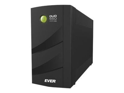 EVER DUO 850 AVR USB - UPS - AC 230 V - 550 Watt - 850 VA - 1-vaihe - 2 x akku - Lyijyakku - 5 Ah - USB - lähtöliittimet: 6