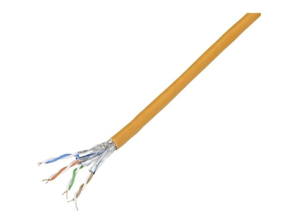 TRU COMPONENTS nettverkskabel CAT 7 S/FTP 4 x 2 x 0,26 mm² orange 100 m