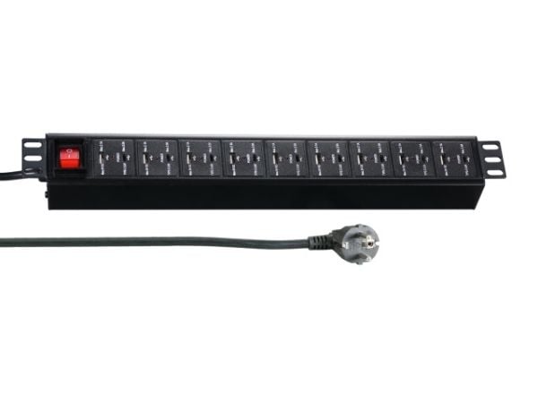 EFB-Elektronik 19- 1.5U pistorasia 18 x USB kytkimellä, musta Valmistaja: EFB Elektronik (EK631USB.1,5)