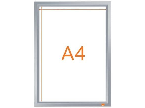 Nobo Impression Pro A4 veksleramme med klikkramme i aluminium