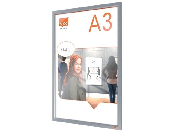 Nobo Impression Pro A3 stelleramme med klikkramme i aluminium