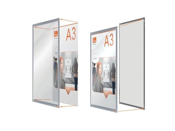 Nobo Impression Pro A3 stelleramme med klikkramme i aluminium