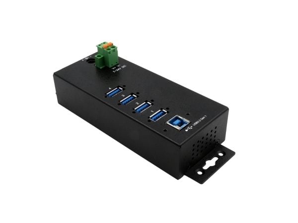 EXSYS EX-1186HMVS-2, USB 3.2 Gen 1 (3.1 Gen 1) Typ-B, USB 3.2 Gen 1 (3.1 Gen 1) Typ-A, 5000 Mbps, svart, metall