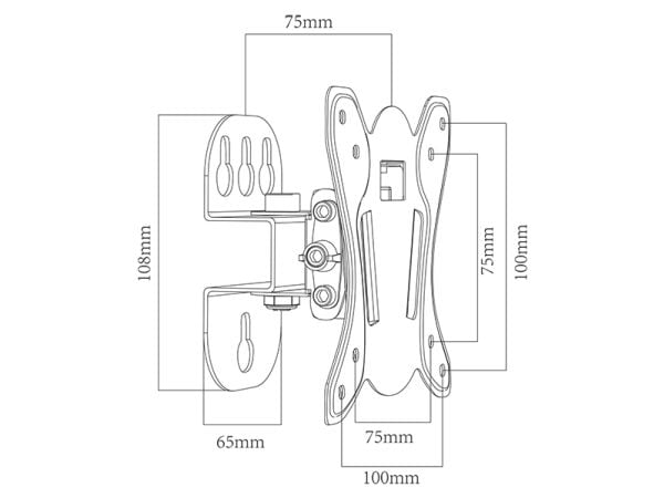 Puhallus LCD TV-teline 10"-27" TYYPPI X (76-854#)