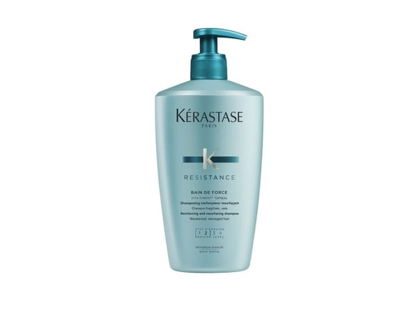 Kerastase Resistance Bain Force Architecte 500ml, Kvinner, Ikke-profesjonelle, Sjampo, Sprøtt hår, Skadet hår, 500 ml, Shine (lys), Utjevning, Fors...