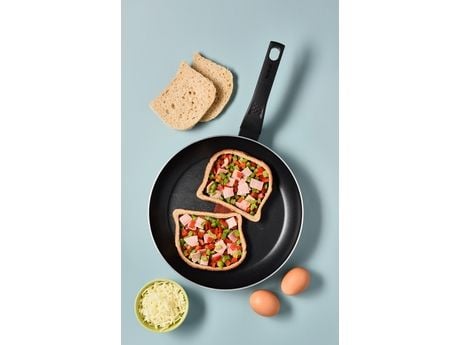 Tefal Easy Plus B5690453, Rund, All-bruk panne, Sort, Titan, Aluminium, Thermo-Spot