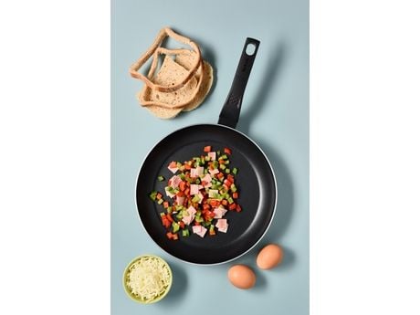 Tefal Easy Plus B5690453, Rund, All-bruk panne, Sort, Titan, Aluminium, Thermo-Spot