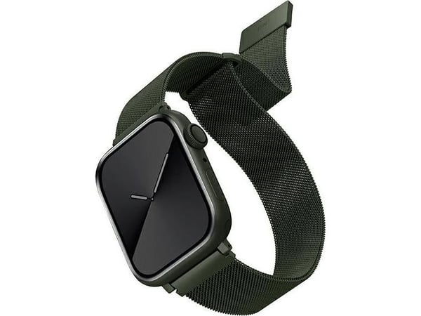 Uniq UNIQ Dante hihna Apple Watch Series 4/5/6/7/SE 38/40/41mm. ruostumaton teräs vihreä/vihreä