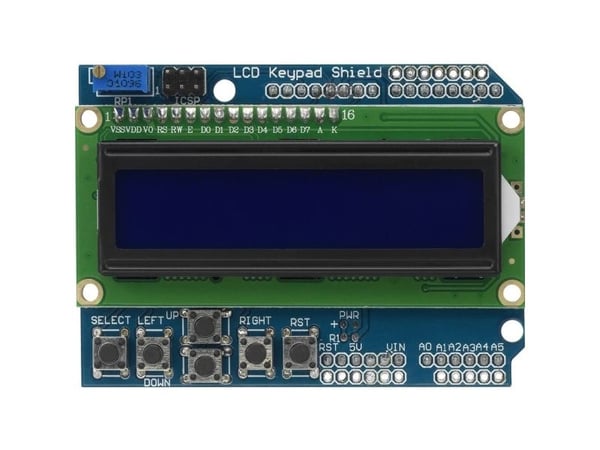 TRU COMPONENTS displaymodul 5,6 cm (2,22") 16 x 2 piksler, passer til: Arduino med bakgrunnsbelysning
