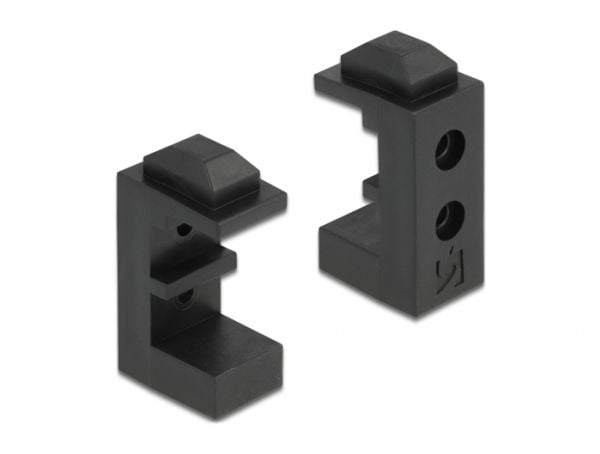 Delock - Hard drive holder - kapasitet: 2 x 3.5" HDD or 4 x 2.5" HDD/SSD - svart (en pakke 8)