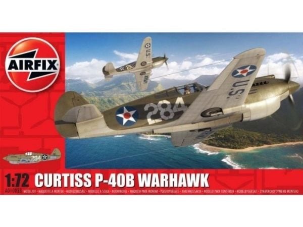 Airfix A01003B, Flymodell med fastvinge, Monteringssett, 1:72, Curtiss P-40B Warhawk, Alle kjønn, Plast