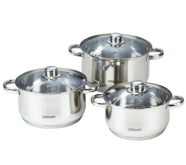 MAESTRO MR-2020-6M kokekar-sett (6 deler), rustfritt stål