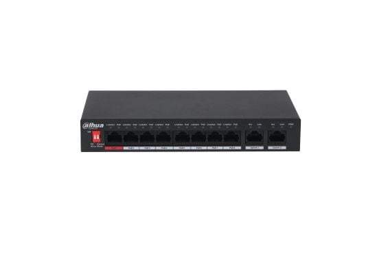 Dahua Technology PoE PFS3010-8ET-96-V2, Uhåndtert, Gigabit Ethernet (10/100/1000), Strøm over Ethernet (PoE)