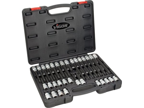 Vigor topnøkkel-bitsett 1/2 (12,5 mm) 32 deler V2201