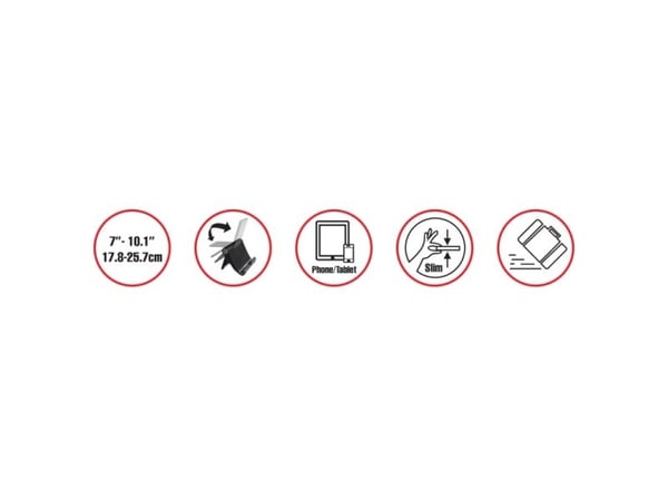 Reflecta 23234, E-Bok leser, Mobiltelefon/smarttelefon, Plate / UMPC, Passiv holder, Bord, Sort