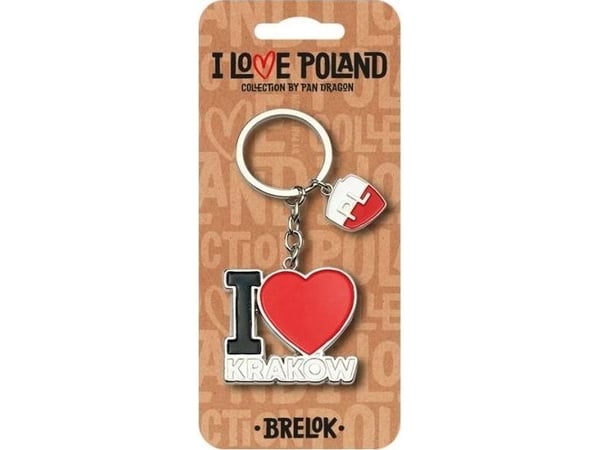 PAN DRAGON keyring I love Poland Kraków key ring ILP-BRE-B-KR-05