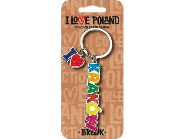 PAN DRAGON keyring I love Poland Kraków key ring ILP-BRE-B-KR-06