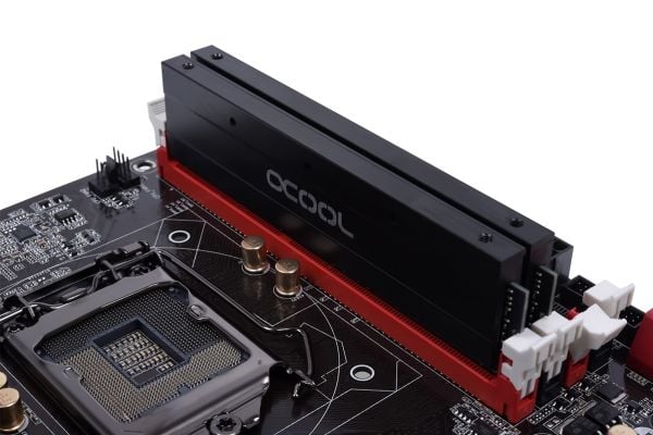 Alphacool 17268, Vesiblokki, Alumiini, Musta, 2 kpl