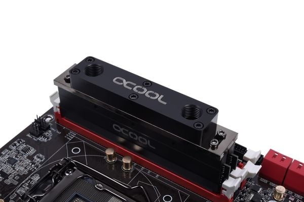 Alphacool 17268, Vesiblokki, Alumiini, Musta, 2 kpl