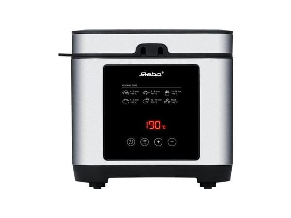 Steba DF 150F farge: rustfritt stål svart, Frituregryde, 2,5 L, 0,8 kg, 190 °C, 120 min., barnebarn