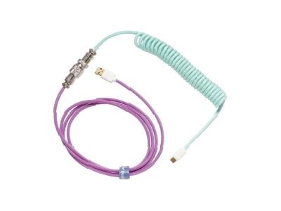 Ducky Premicord - USB-kabel - 24 pin USB-C (hann) til USB (hann) - 1.8 m - rullet sammen, formstøpt - frossen llama