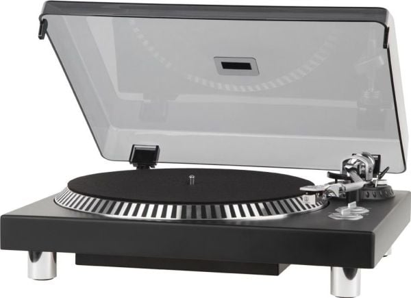 Krüger&amp;Matz TT-602 Hihnakäyttöinen levysoitin Musta