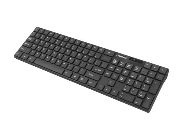 NATEC Stingray, Trådløs, RF kabel-fri, Membrannøkkelbryter, QWERTY, Sort, Mus inkludert