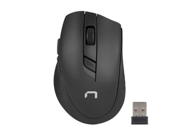 NATEC Stingray, Trådløs, RF kabel-fri, Membrannøkkelbryter, QWERTY, Sort, Mus inkludert